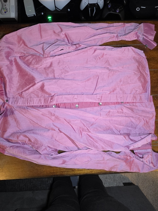 Guess Other - Guess Men's Pink Long-Sleeve Button-Down Shirt